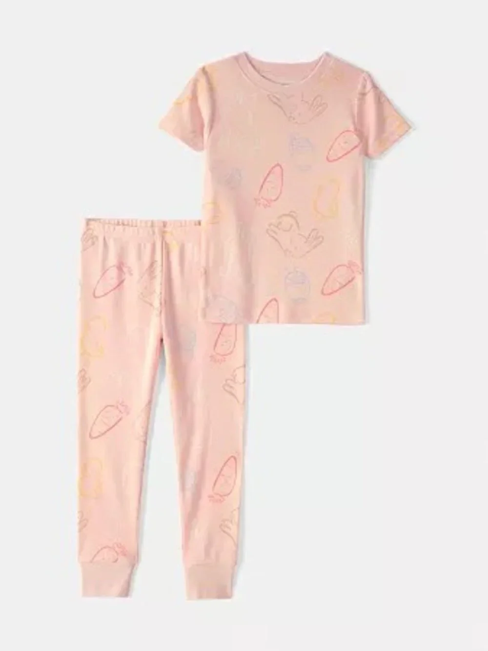 Carter's Bunny 2-Piece Pajama Set Pink Girls 3T